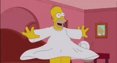 3D Homer Simpson Yellow Head Blue Pants GIF