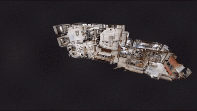 3D House Model Kitchen Living Room GIF
