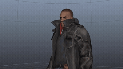 3D Man In Black Jacket GIF
