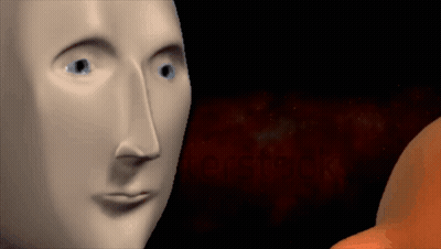 3D Man's Face With Blue Eyes GIF