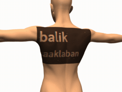 3D Man With Balik On Back GIF