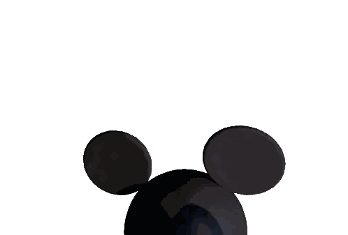 3D Mickey Mouse Black Face Sticker