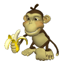 3D Monkey Monkey Eating Sticker GIF