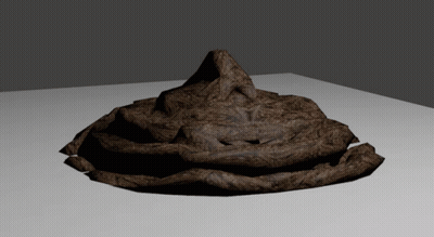 3D Mountain With Hole In Middle GIF