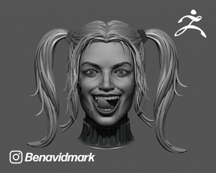 3D Printing Harley Quinn GIF