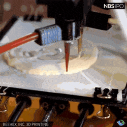 3D Printing Pizza On A Oven 3D Machine GIF