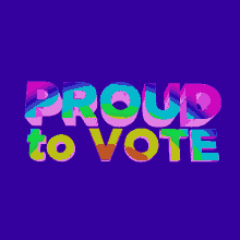 3D Proud To Vote Bisexual LGBT Pride GIF