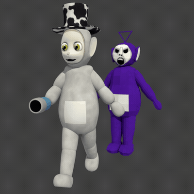 3D Purple And White Toy GIF