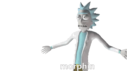 3D Rick From Rick And Morty Sticker