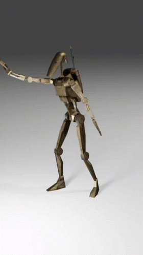 3D Robot Holding Gun GIF