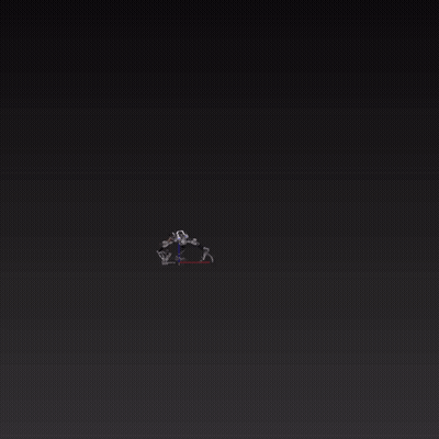 3D Robot With Red Arrow Pointing Down GIF