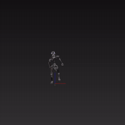 3D Robot With Sword GIF