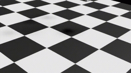 3D Rolling Dice Checkered Board GIF