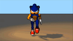 3D Running Sanic GIF