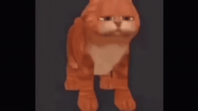 3D Sad Cat Walking
