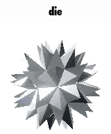 3D Star With Die Sticker