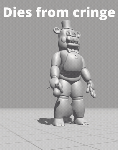 3D Teddy Bear Dies From Cringe GIF