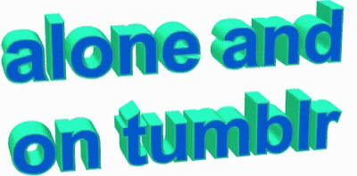 3D Text Saying Alone GIF