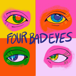 4 Colorful Bad Eyes GIF