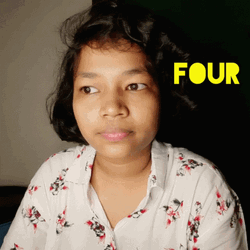 4 Lady In Floral Shirt GIF