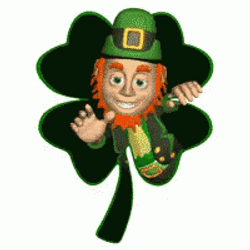 4 Leaf Clover Leprechaun GIF