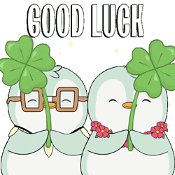 4 Leaf Clover Penguin Charms GIF