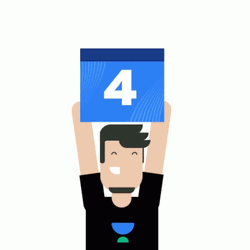 4 Learners In Black T-Shirt GIF