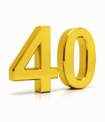 40Th Birthday In Different Styles And Lettering GIF