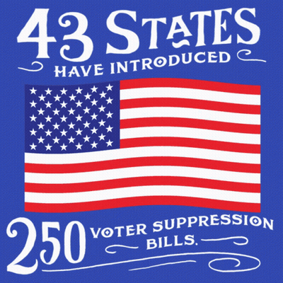 43 States Have Introduced 250 Voter Suppression Bills GIF
