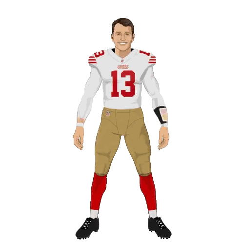 49Ers Player Number 13 Cartoon Sticker