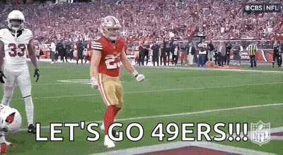 49Ers Players Waving With Scoreboard Flag 31 34 4Th 53 GIF