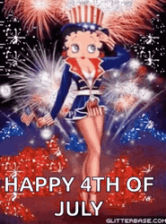 4th Of July Funny Betty Boop Fireworks America