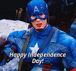 4Th Of July Funny Captain America Happy Independence  GIF