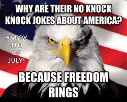 4th Of July Funny Knock Knock American Eagle