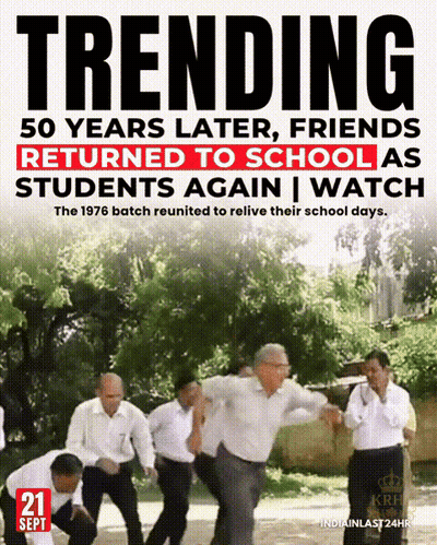 50 Years Later Friends Returned To School As Students Again GIF