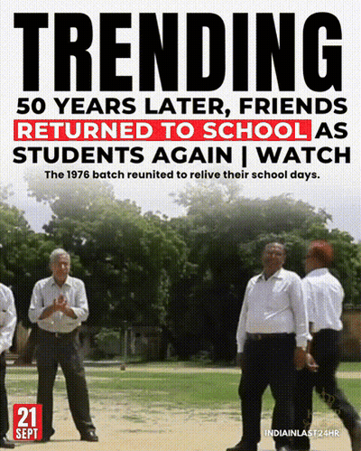 50 Years Later Friends Returned To School As Students Again GIF