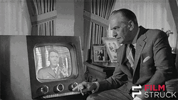 50s Vintage Watching Tv