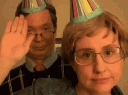 50Th Birthday Groovy Couple Celebrating GIF
