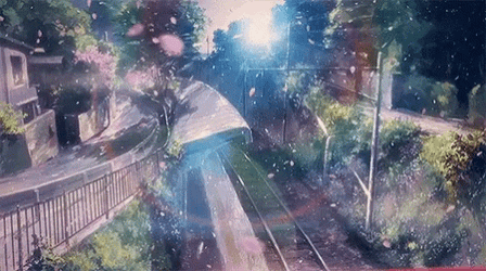 5Cm Per Second Anime City Autumn Season GIF