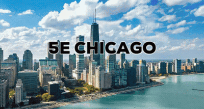 5E Chicago City Skyline And Lake Ad GIF
