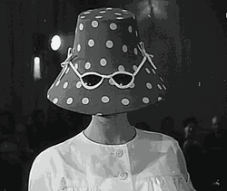 60S Funny Fashion Hat GIF