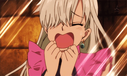 7 Deadly Sins Elizabeth Liones Screaming GIF