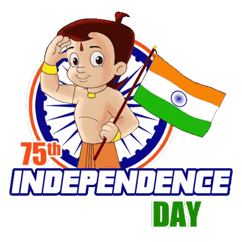 75Th Independence Day Poster With Indian Flag Sticker
