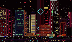 8-bit Colorful City Lights