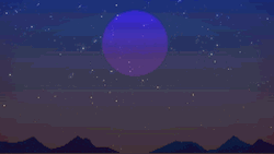 8-bit Retro Moon Landscape