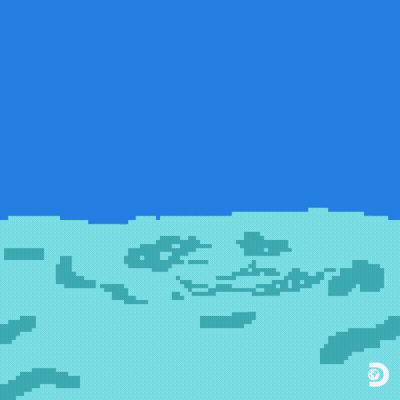8-Bit Shark During Shark Week GIF