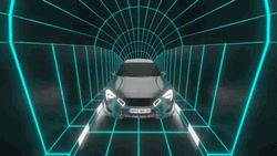 80S Retro Wave Tesseract Path GIF