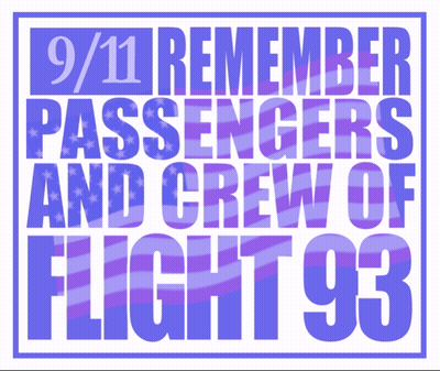 9/11 Remember Passengers And Crew Of Flight 93 Purple GIF