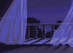 90S Anime Aesthetic Night Terrace GIF