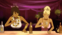 90S Anime Michiko Hatchin Drinking GIF